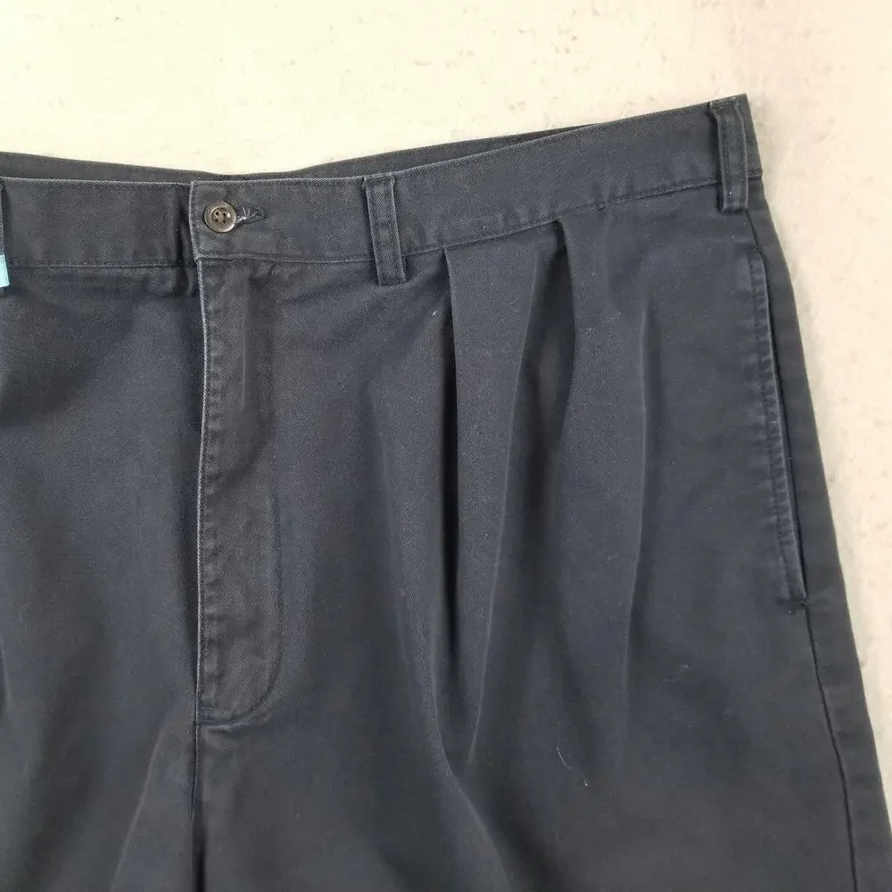 Polo Ralph Lauren Shorts Mens 42 Tall Navy Tyler Chino Pleated‎ Cotton Pony Logo
